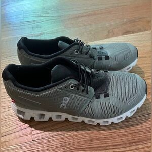 On Cloud Sage green sneakers size 7.5, worn handful of times.